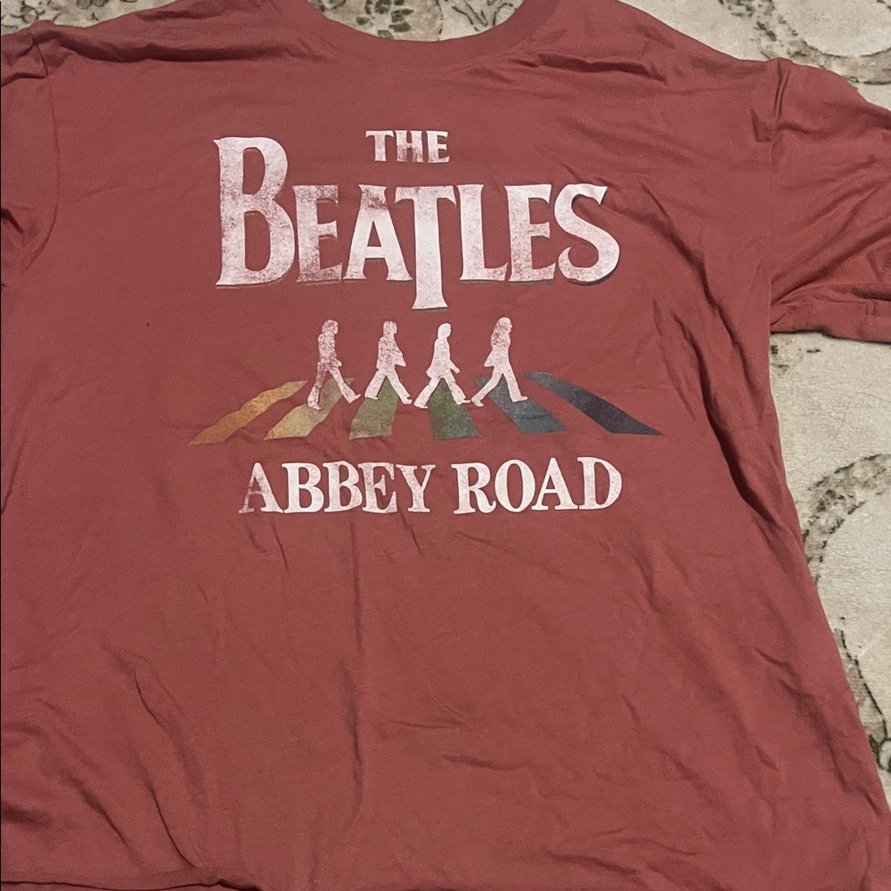 Kohl's Red Beatles Abbey Road Graphic Tee